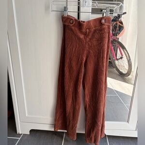 Zara Rust Corduroy Trousers